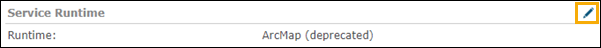 Click the edit button in the Service Runtime section to begin migration. Click the edit button in the Service Runtime section to begin migration.